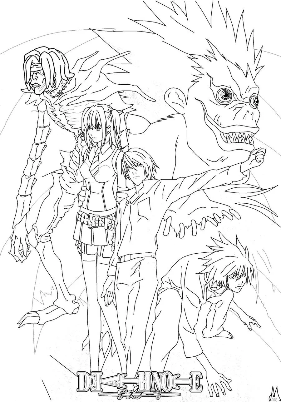 Desenhos de Death Note Para Colorir 5