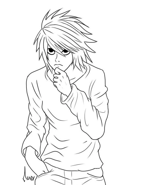 Desenhos de Death Note Para Colorir 8