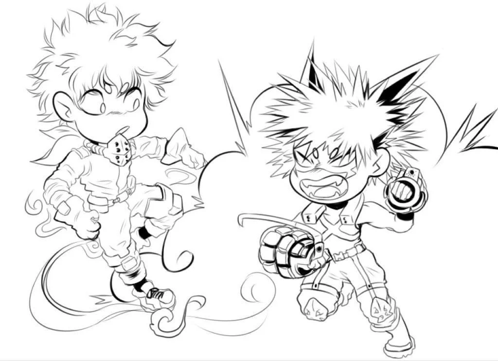 Deku Izuku Midoriya Ausmalbilder 13