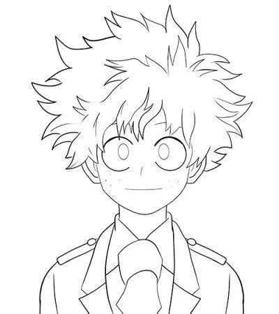 Deku Izuku Midoriya Ausmalbilder 7
