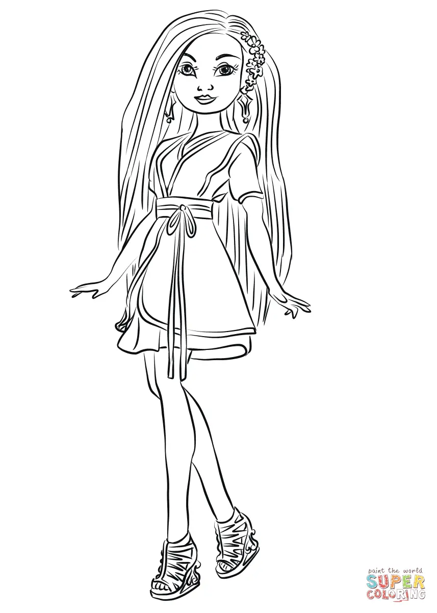 Desenhos de descendentes Para Colorir 7