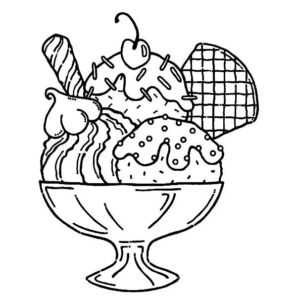 Desenhos de Sobremesas Para Colorir 18
