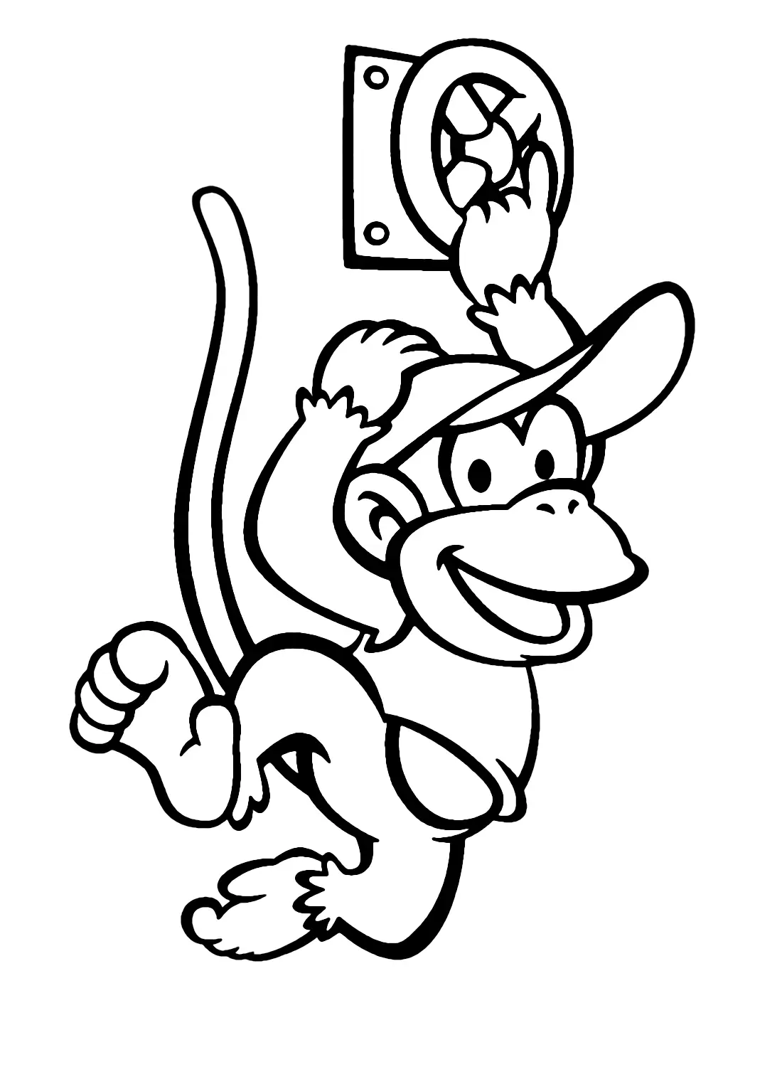 Diddy Kong Coloring Pages 9