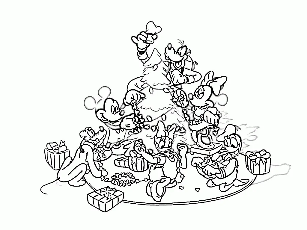 Disney Christmas Coloring Pages 23