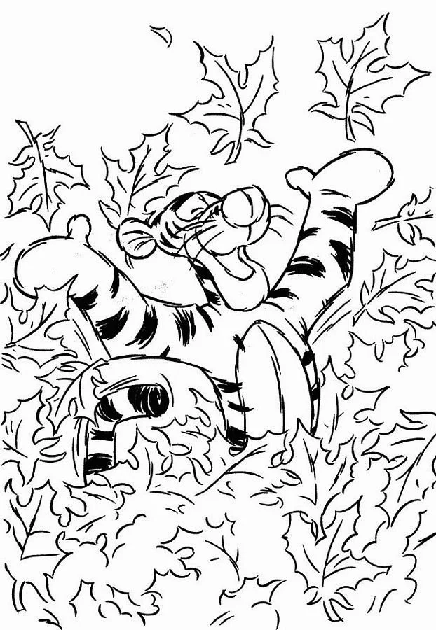 Disney Fall Coloring Pages 4