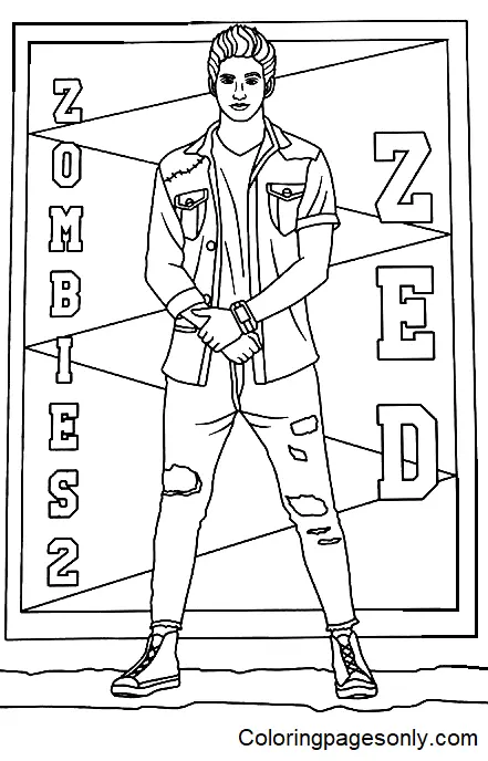 Disney Zombies Para Colorear 9