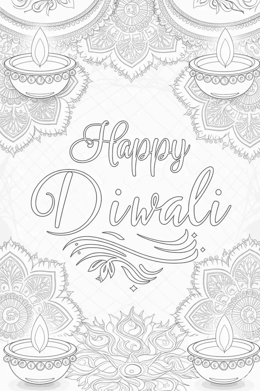 Diwali Ausmalbilder 16