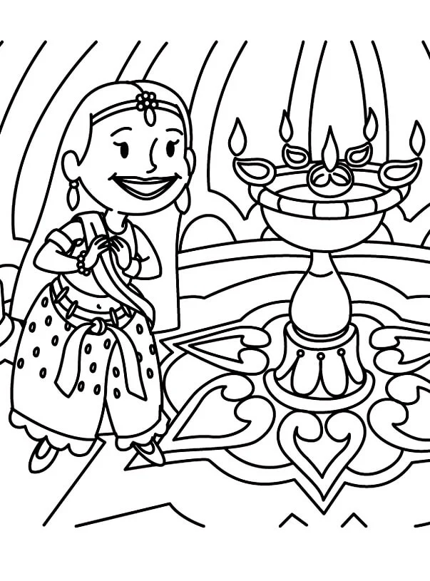 Diwali Ausmalbilder 4