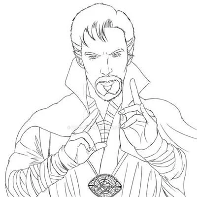 Desenhos de Doutor Estranho Para Colorir 7