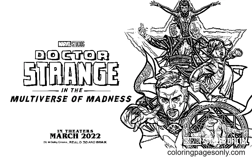 Desenhos de Doutor Estranho Ii Para Colorir 5