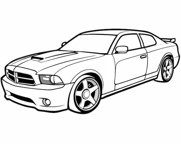 Dodge Hellcat Ausmalbilder 3
