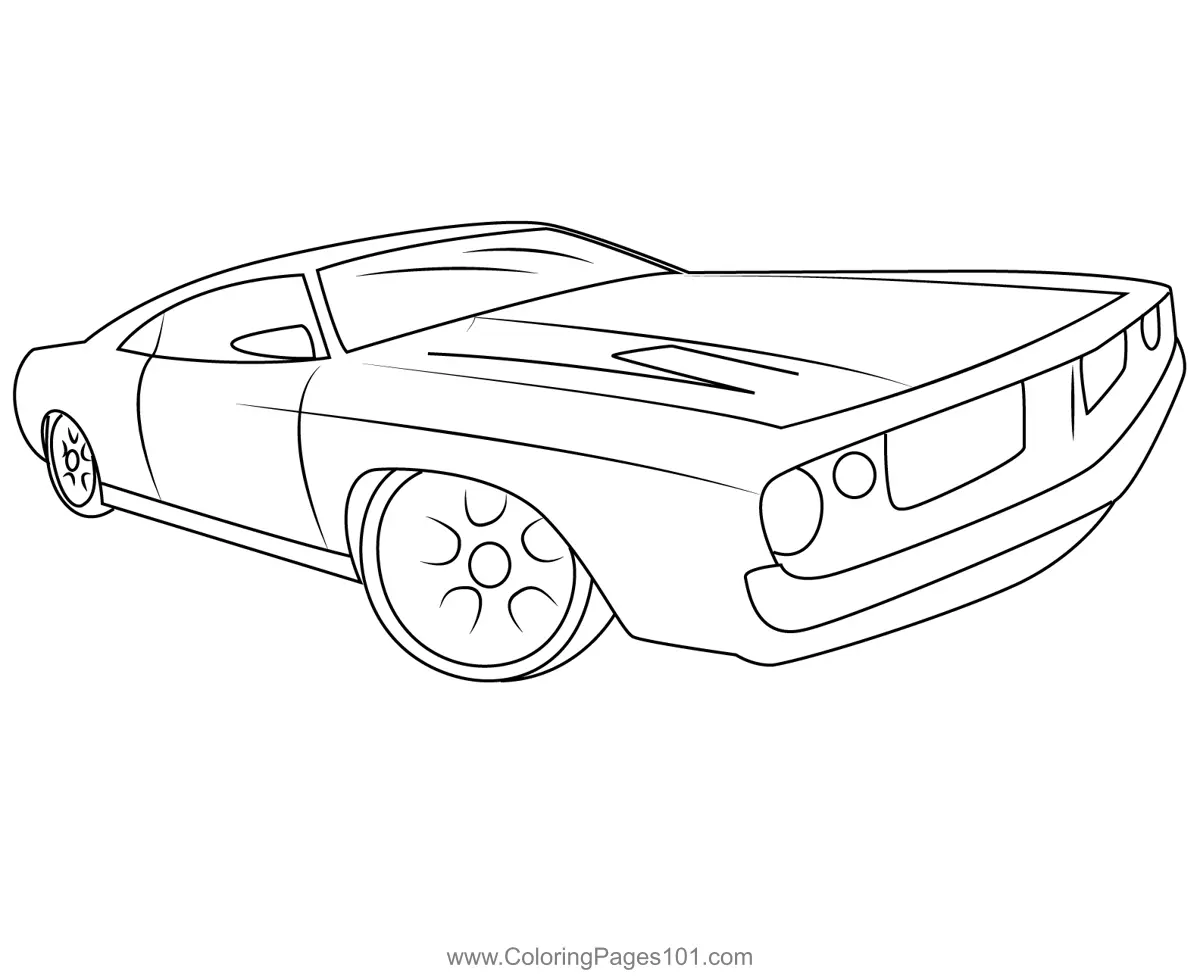 Dodge Hellcat Ausmalbilder 7