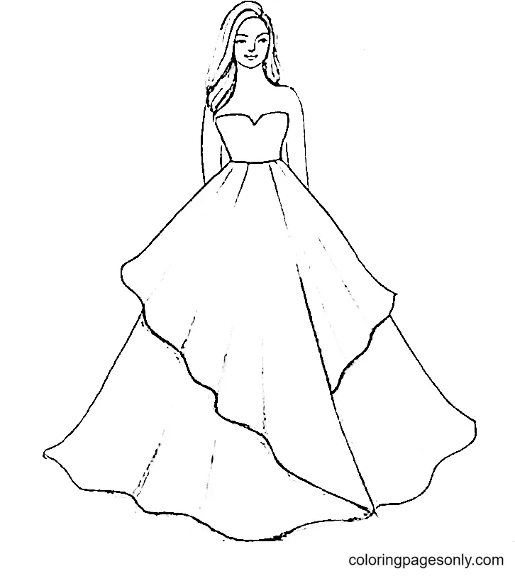 Dress Coloring Pages 11