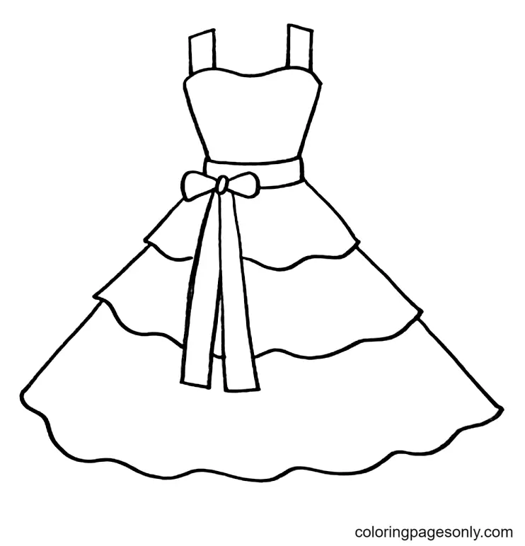 Dress Coloring Pages 4