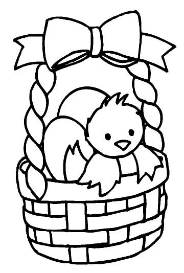 Desenhos de Easter Chick Para Colorir 1