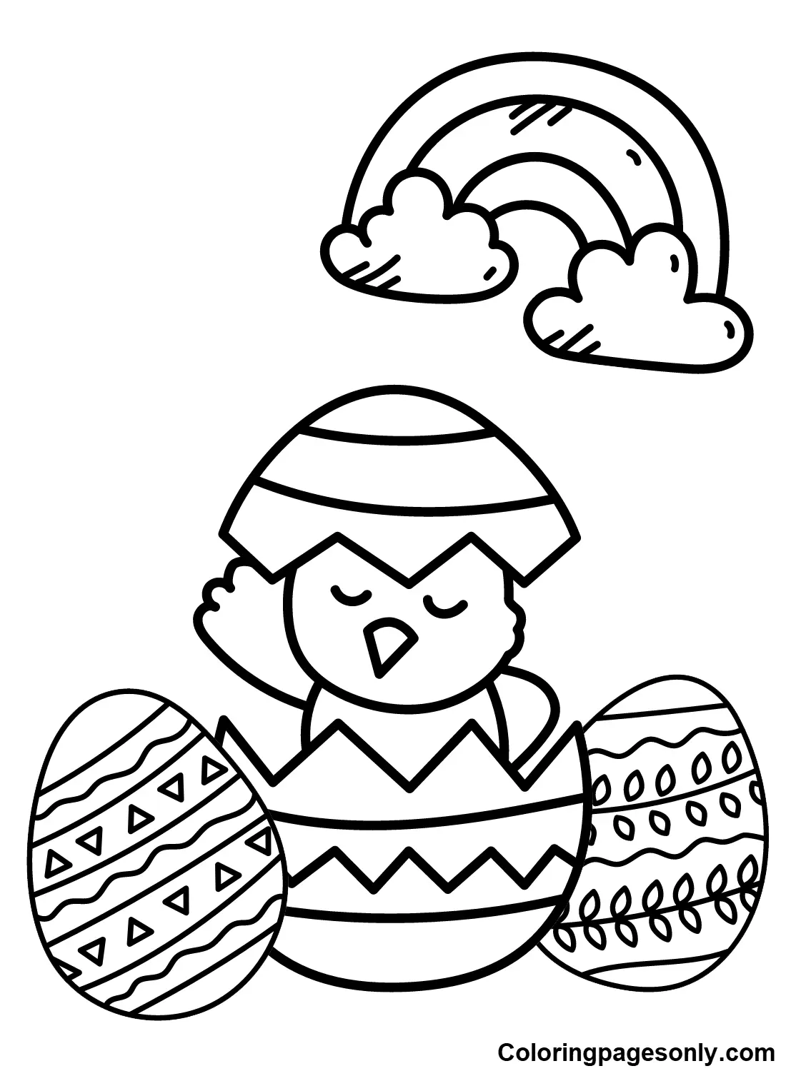 Desenhos de Easter Chick Para Colorir 10