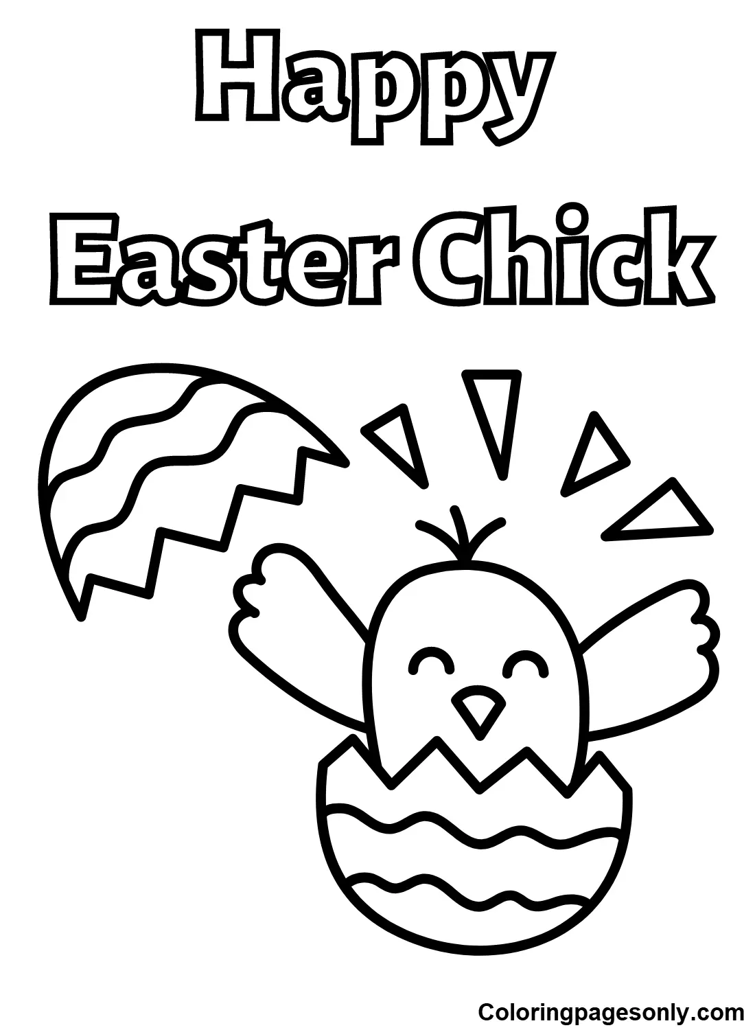 Desenhos de Easter Chick Para Colorir 21
