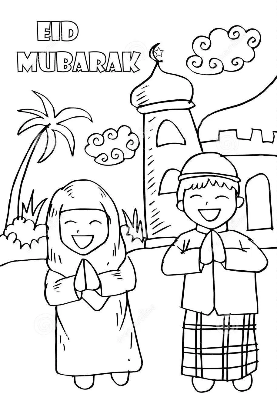 Desenhos de Eid Al Fitr Para Colorir 5