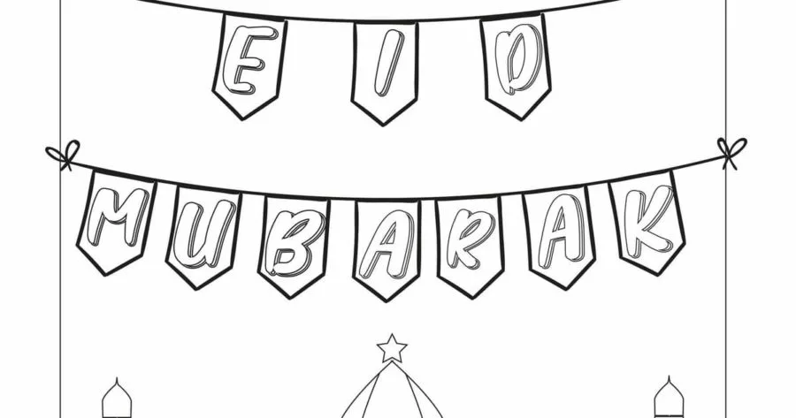 Eid Mubarak Coloring Pages 14