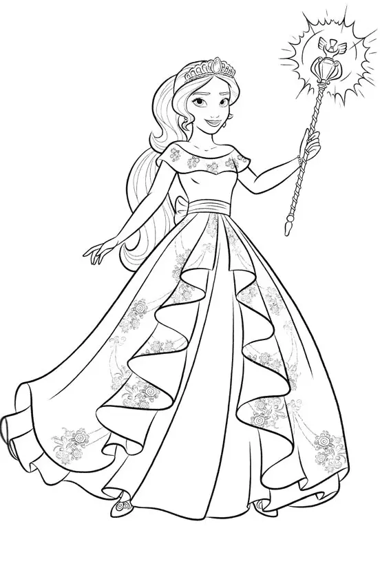Desenhos de Elena de Avalor Para Colorir 21