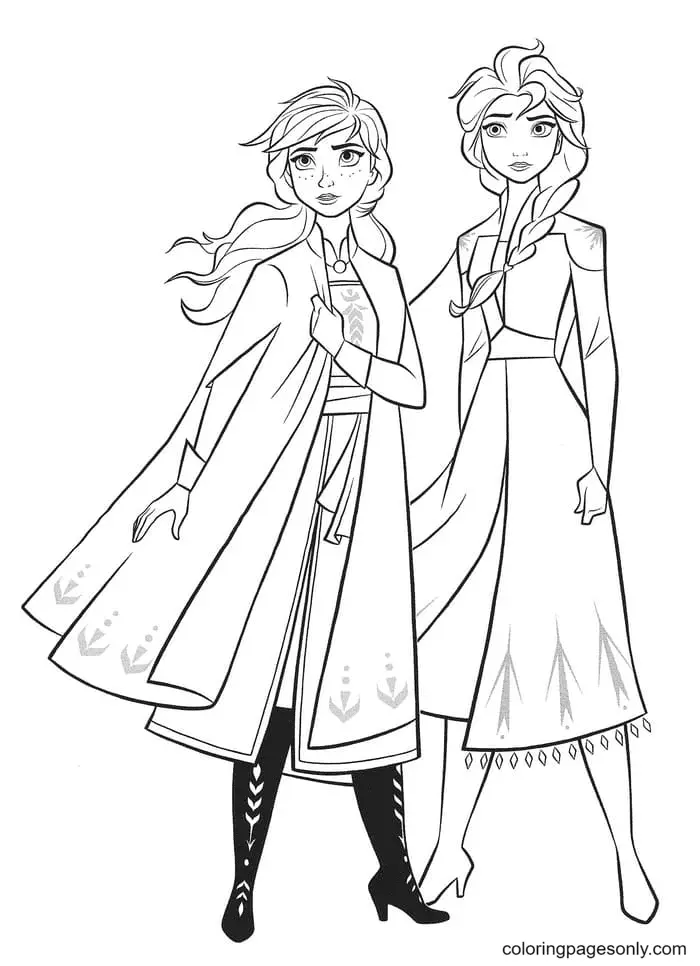 Ausmalbilder Elsa und Anna 20