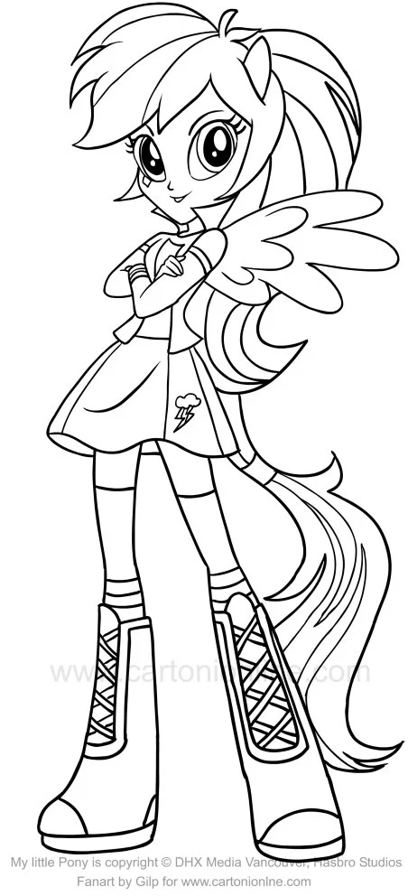Equestria Girls Para Colorear 11