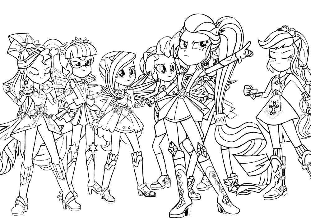 Equestria Girls Ausmalbilder 15