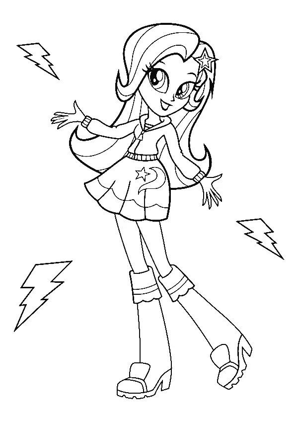 Desenhos de Equestria Girls Para Colorir 24