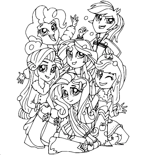 Equestria Girls Ausmalbilder 27