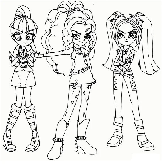 Equestria Girls Ausmalbilder 3