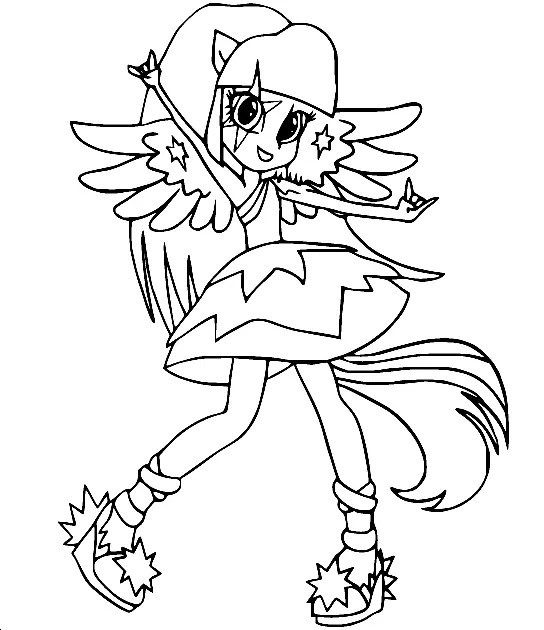 Equestria Girls Ausmalbilder 42