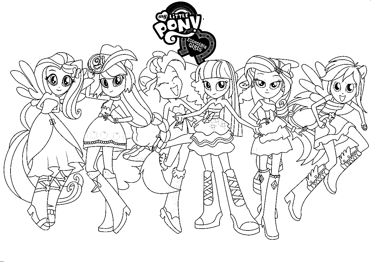 Equestria Girls Ausmalbilder 9