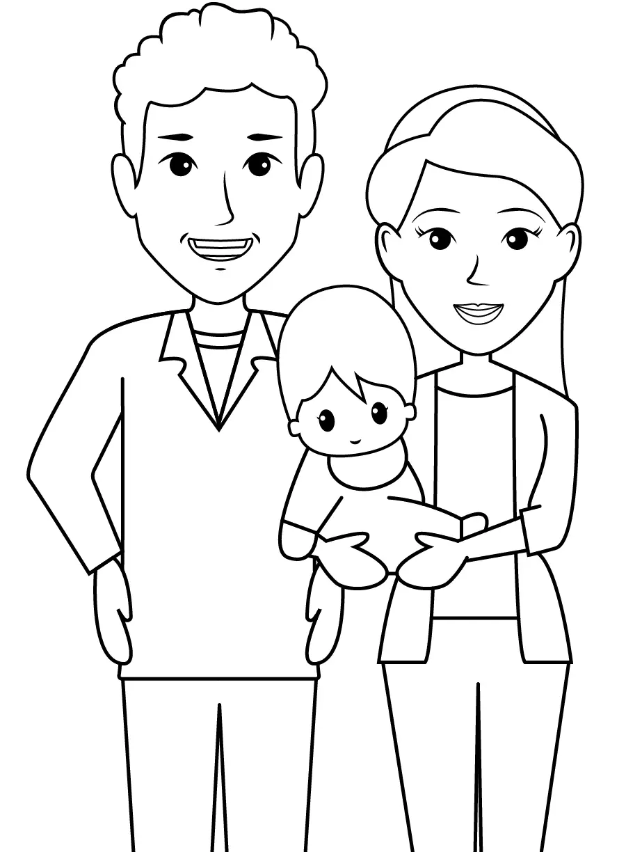Familien-Ausmalbilder 16