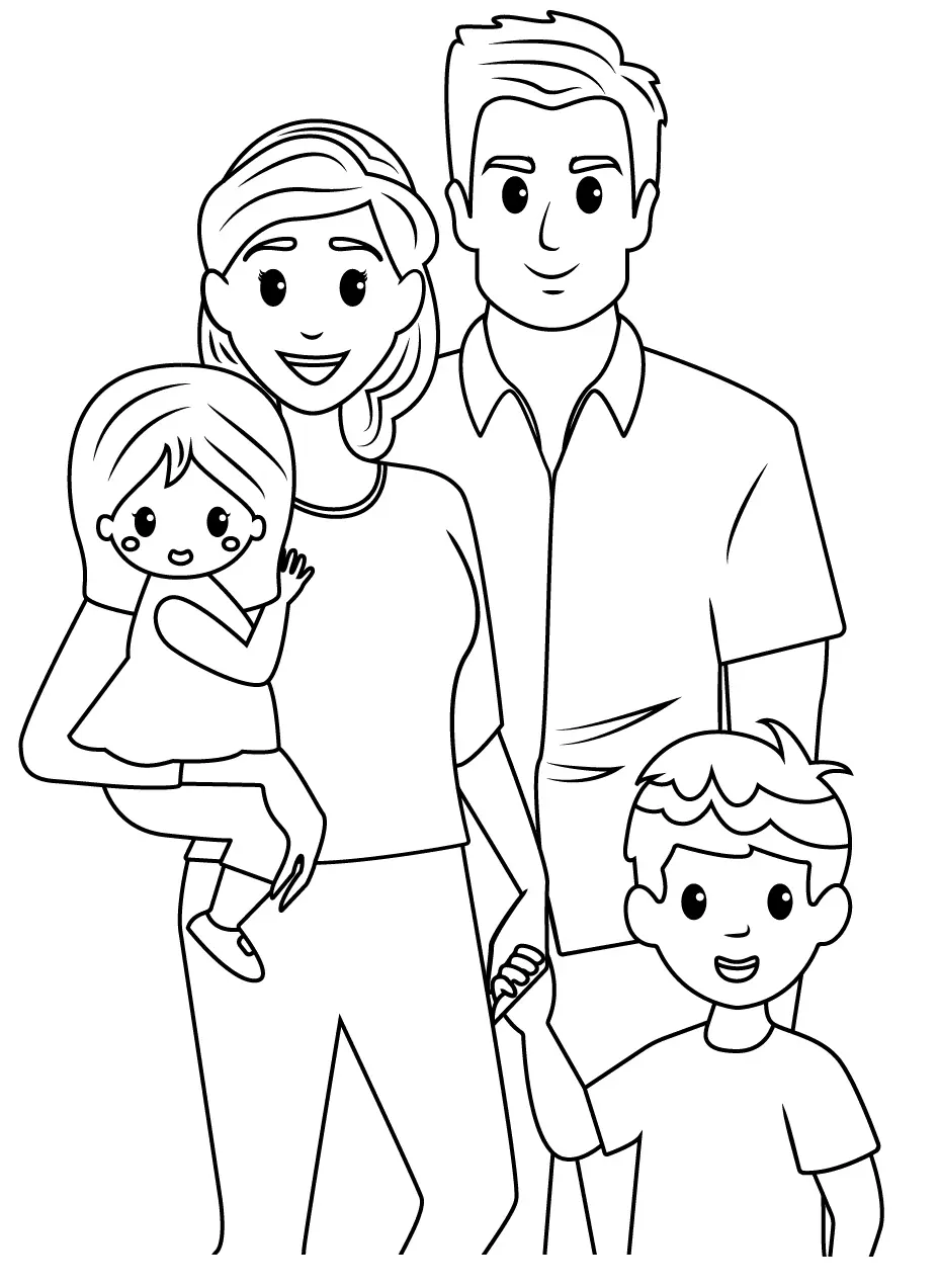 Familien-Ausmalbilder 19