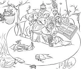 Desenhos de Pinturas Famosas Para Colorir 111