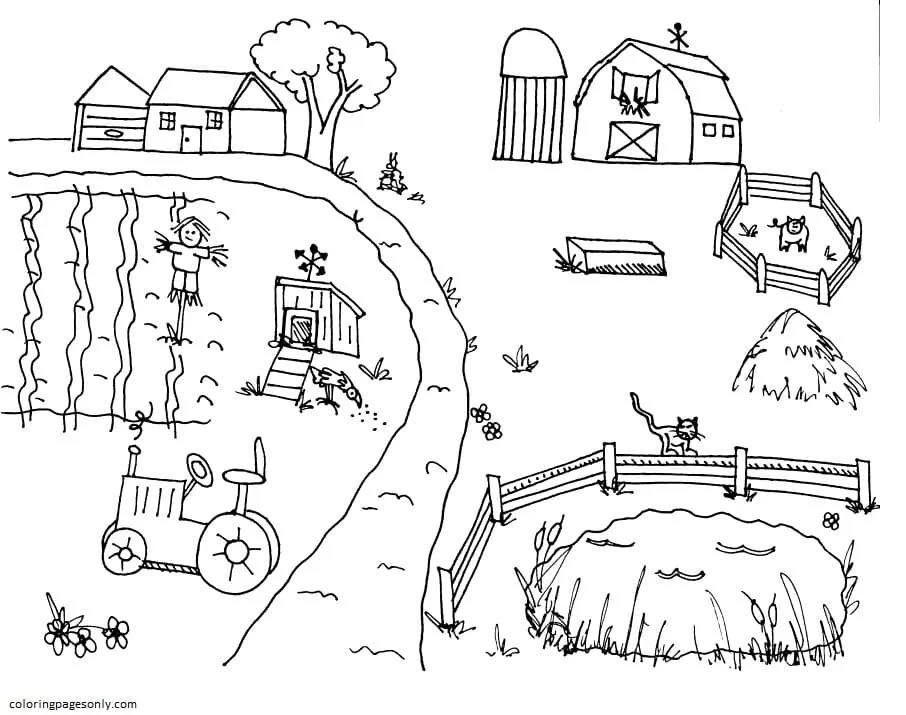 Desenhos de Animais de Fazenda Para Colorir 19