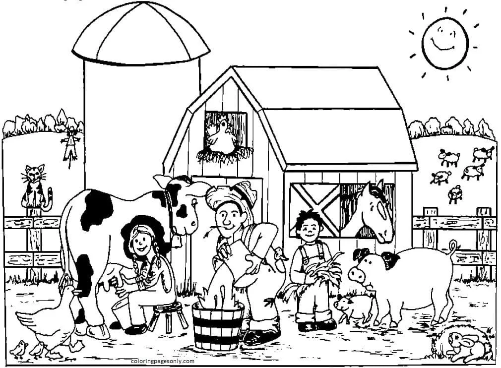 Ausmalbilder von Farmtieren 8