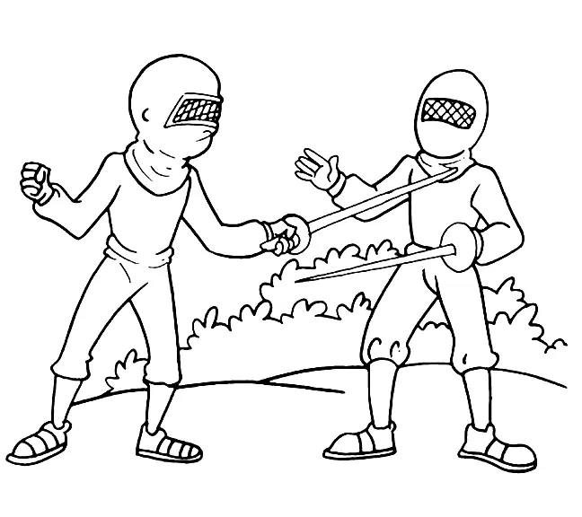 Esgrima Para Colorear 10