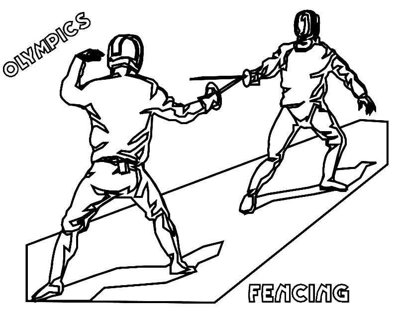 Esgrima Para Colorear 19