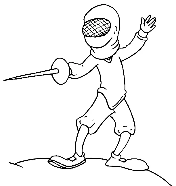 Esgrima Para Colorear 7