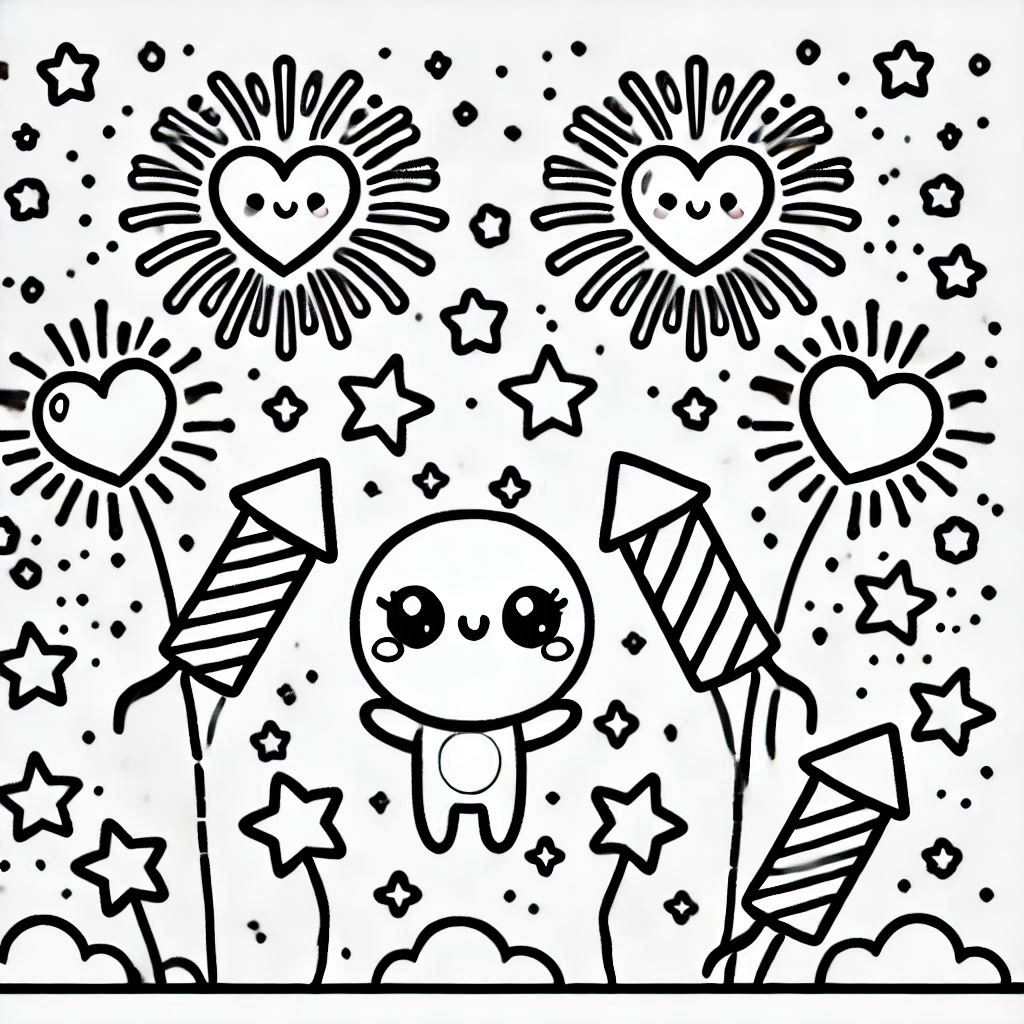 Fireworks coloring pages 49