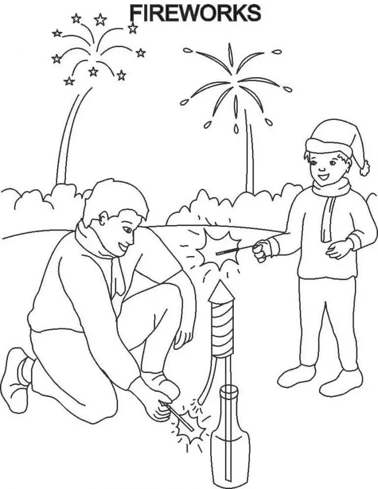 Feuerwerks Ausmalbilder 6