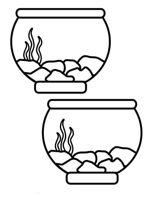 Fish Bowl Coloring Pages 11