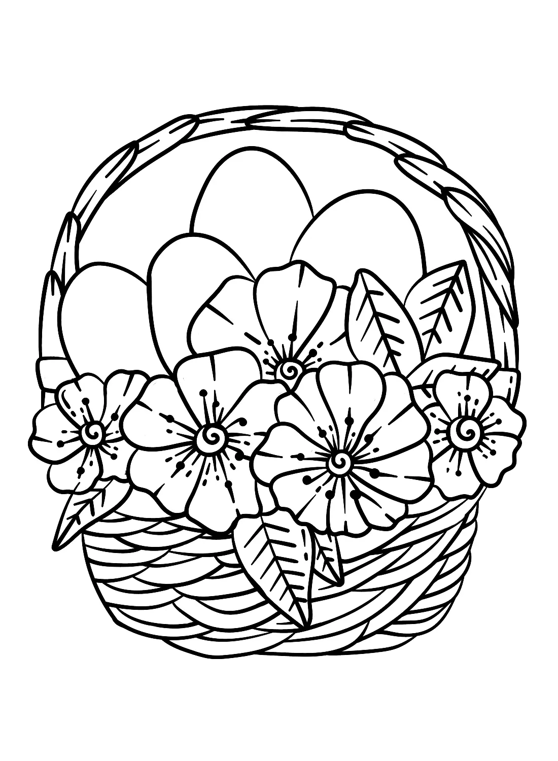 Flower Basket Coloring Pages 18