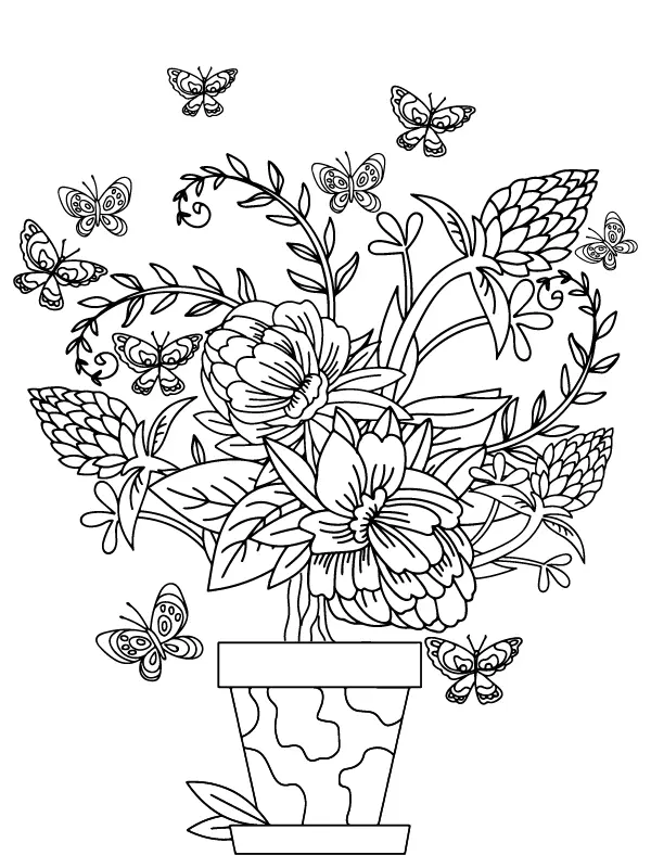 Flores para adultos para colorir 17