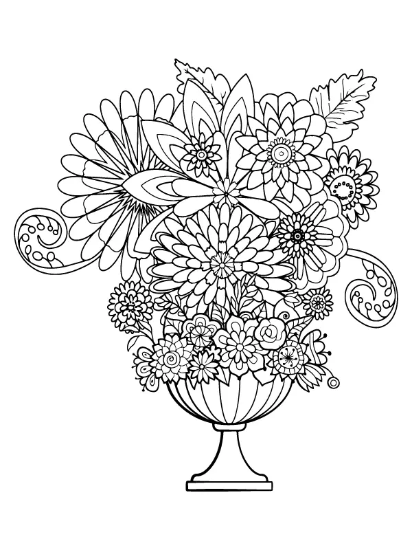 Flores para adultos para colorir 9