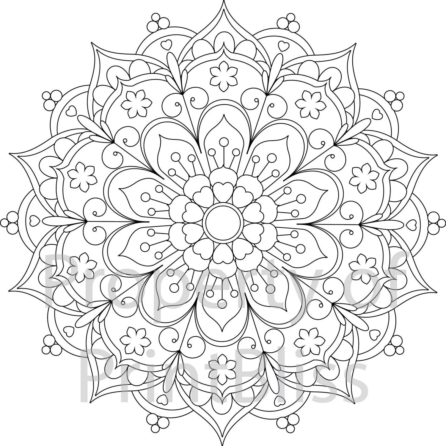 Desenhos de Mandala Flor Para Colorir 1