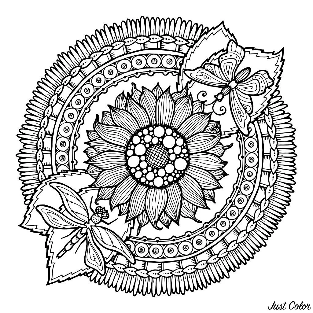 Flower Mandala Coloring Pages 11