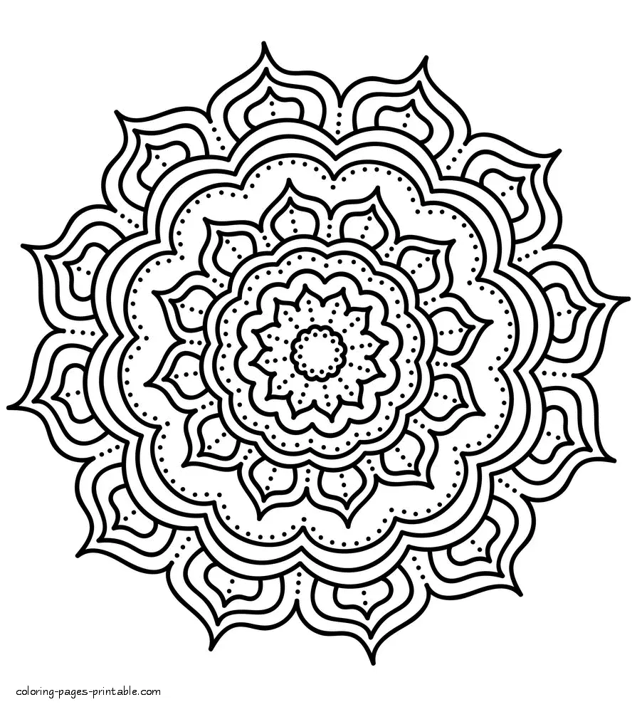 Flower Mandala Coloring Pages 20