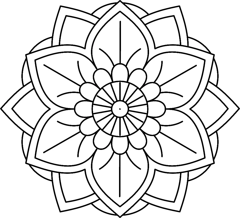 Flower Mandala Coloring Pages